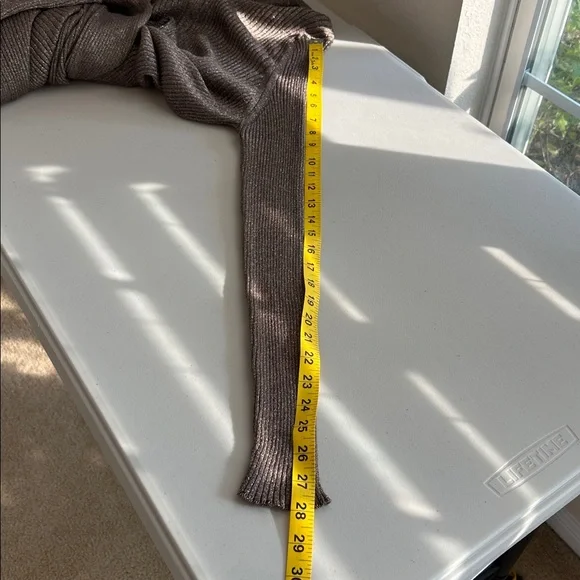 NWT ANTHROPOLOGIE Metallic Brown Long Sleeve Dress Sz. XL. - Picture 11 of 15